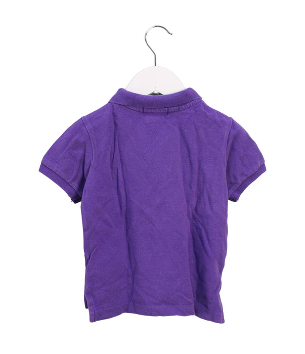 A Purple Short Sleeve Polos from Polo Ralph Lauren in size 2T for girl. (Back View)