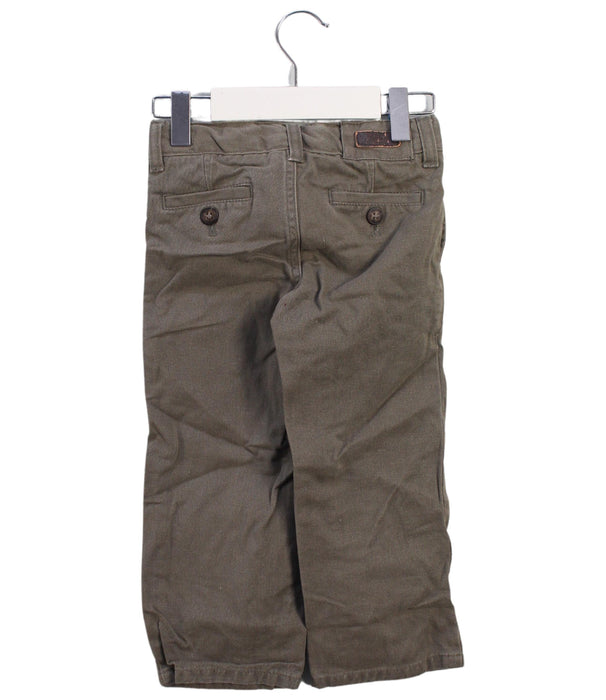 A Brown Casual Pants from Jacadi in size 3T for boy. (Back View)