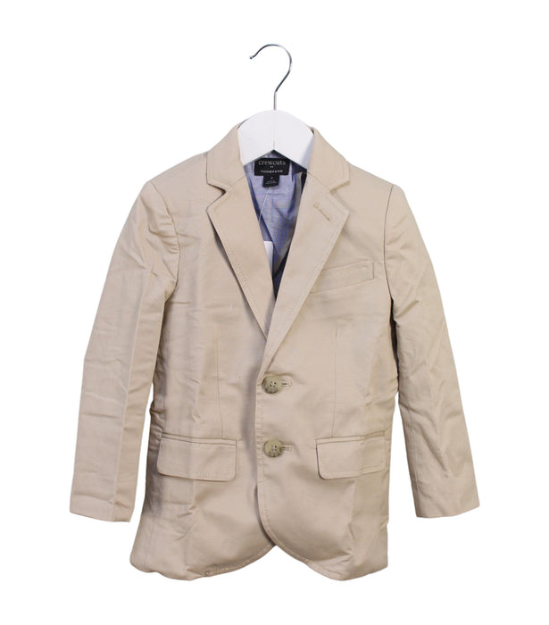 A Beige Suits from Crewcuts in size 3T for boy. (Front View)