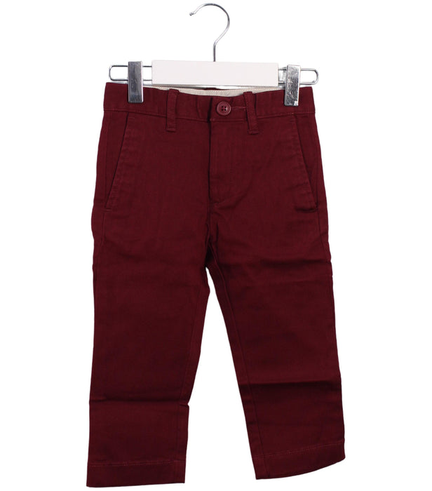 A Burgundy Casual Pants from Crewcuts in size 2T for girl. (Front View)