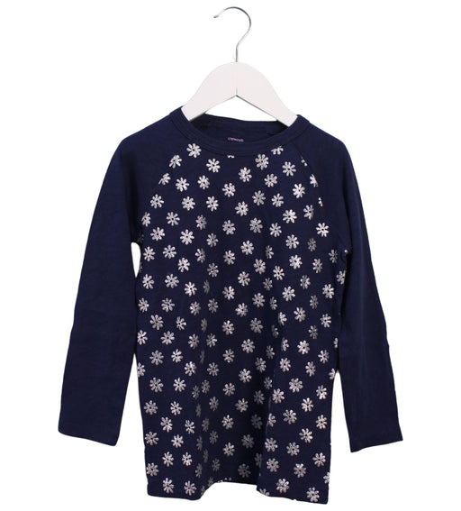 A Blue Long Sleeve Tops from Crewcuts in size 6T for girl. (Front View)