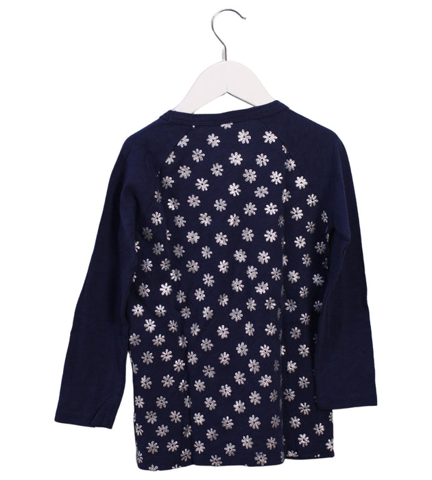 A Blue Long Sleeve Tops from Crewcuts in size 6T for girl. (Back View)