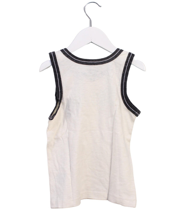 A White Sleeveless Tops from Crewcuts in size 4T for boy. (Back View)