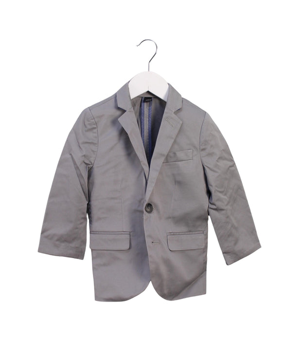 A Grey Suits from Crewcuts in size 3T for boy. (Front View)