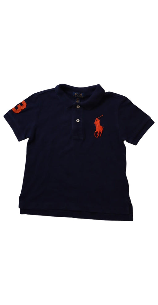 A Navy Short Sleeve Polos from Polo Ralph Lauren in size 2T for boy. (Front View)