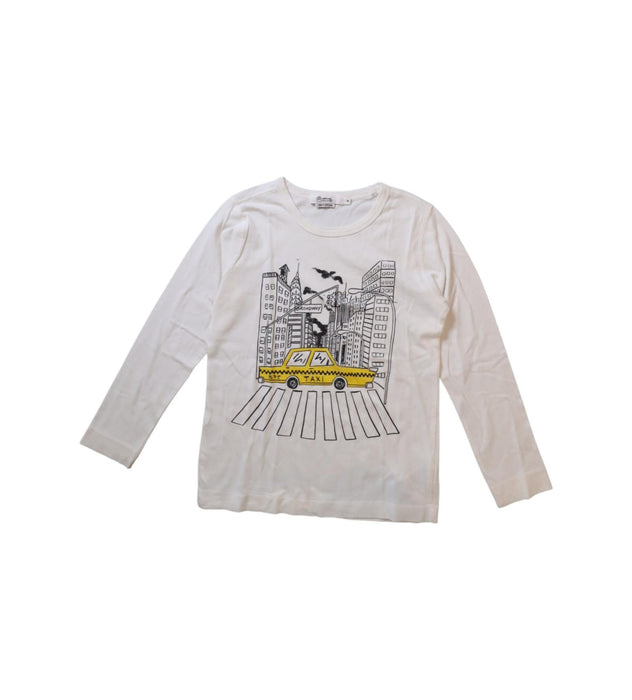 A White Long Sleeve Tops from Bonpoint in size 6T for boy. (Front View)