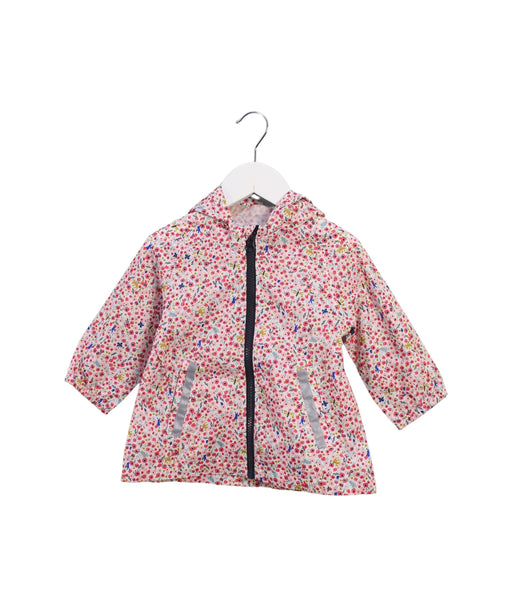 A Pink Lightweight Jackets from Petit Bateau in size 12-18M for girl. (Front View)