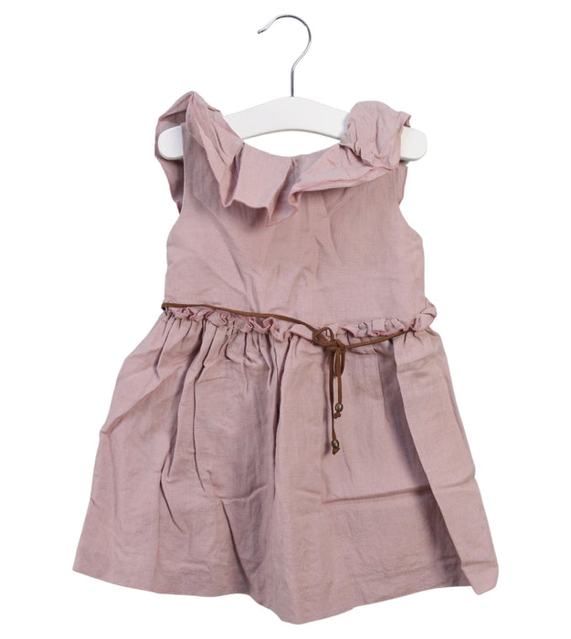 A Pink Sleeveless Dresses from Fina Ejerique in size 2T for girl. (Front View)