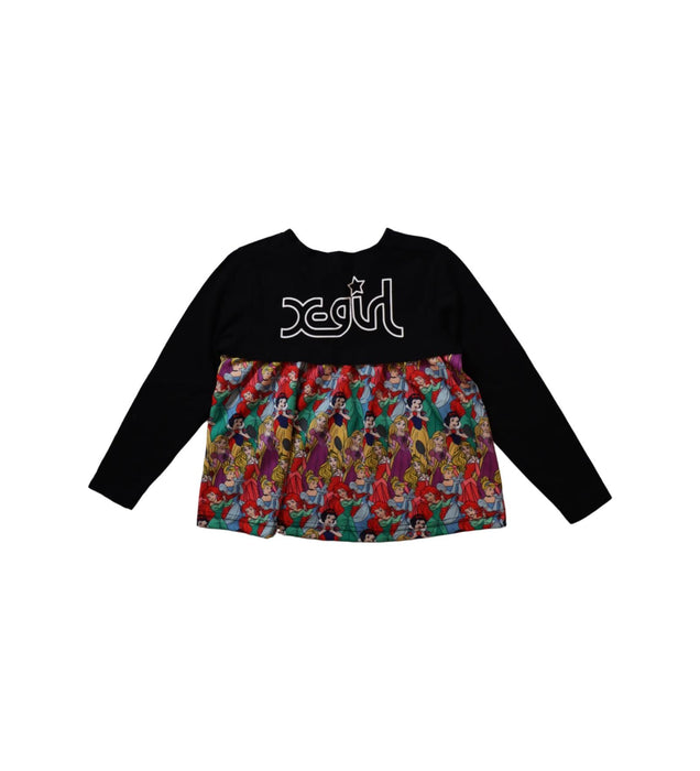 A Black Long Sleeve Tops from X-Girl Stages in size 2T for girl. (Back View)