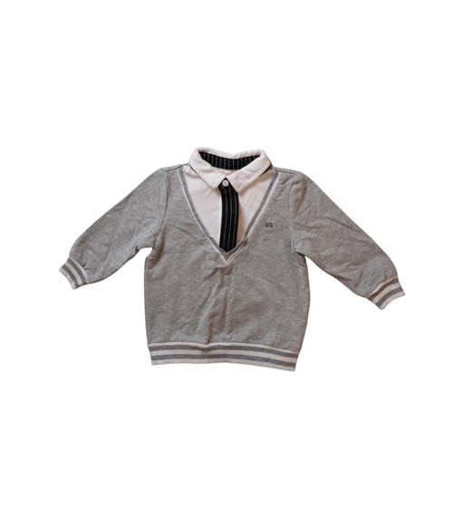 A Grey Long Sleeve Tops from Momonittu in size 3-6M for boy. (Front View)