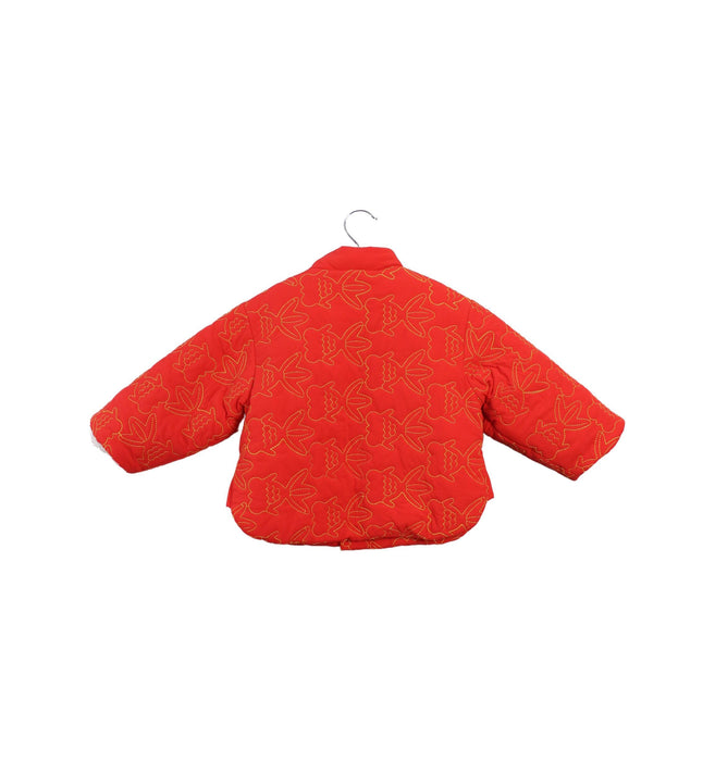 A Red Cardigans from mini kardi in size 2T for girl. (Back View)