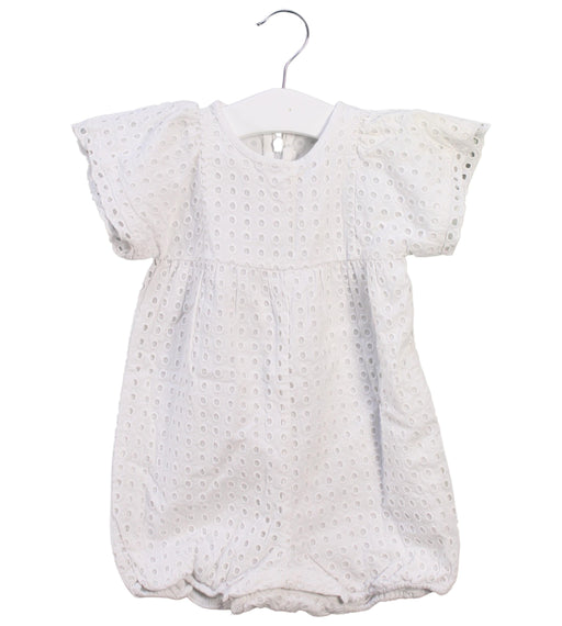 A White Short Sleeve Rompers from Chloe in size 12-18M for girl. (Front View)