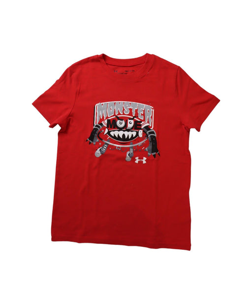 A Red Short Sleeve T Shirts from Under Armour in size 8Y for boy. (Front View)