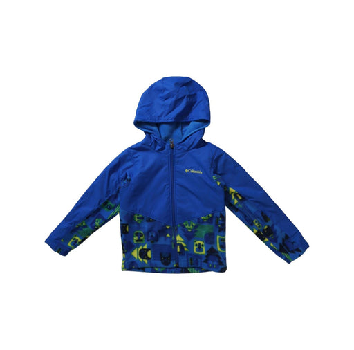 A Blue Lightweight Jackets from Columbia in size 4T for boy. (Front View)