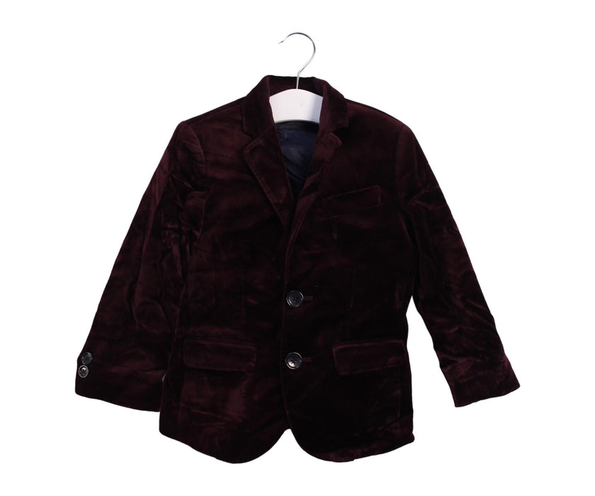 A Burgundy Blazers from Crewcuts in size 3T for girl. (Front View)