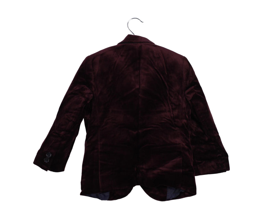 A Burgundy Blazers from Crewcuts in size 3T for girl. (Back View)