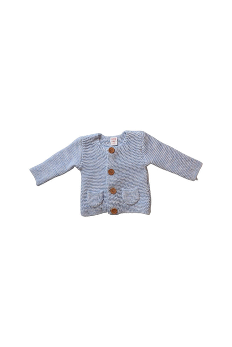 A Blue Cardigans from Seed in size 6-12M for boy. (Front View)