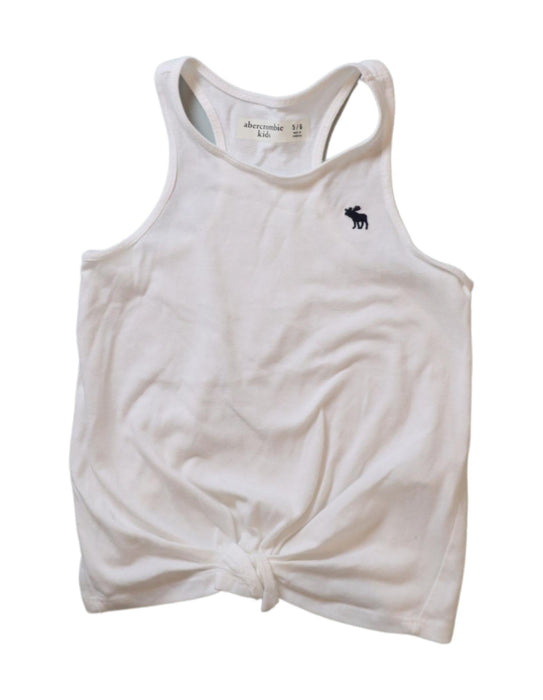 A White Sleeveless Tops from Abercrombie & Fitch in size 5T for girl. (Front View)