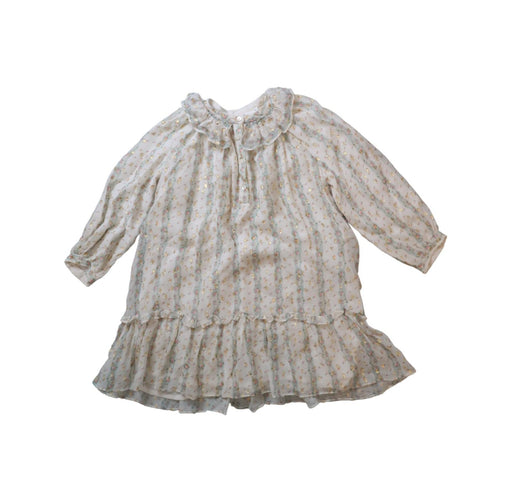 A Ivory Long Sleeve Dresses from Bonpoint in size 4T for girl. (Front View)