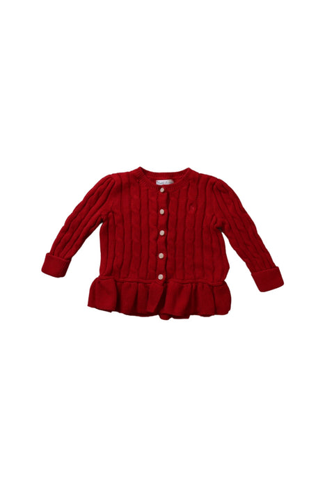 A Red Cardigans from Ralph Lauren in size 6-12M for girl. (Front View)