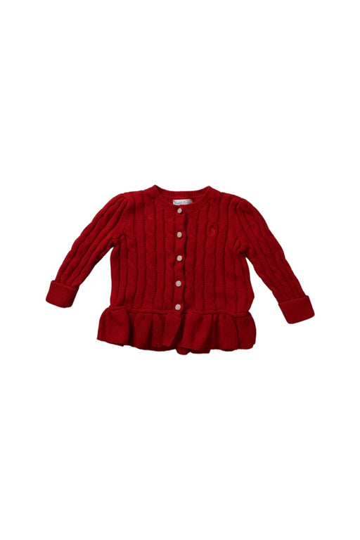 A Red Cardigans from Ralph Lauren in size 6-12M for girl. (Front View)