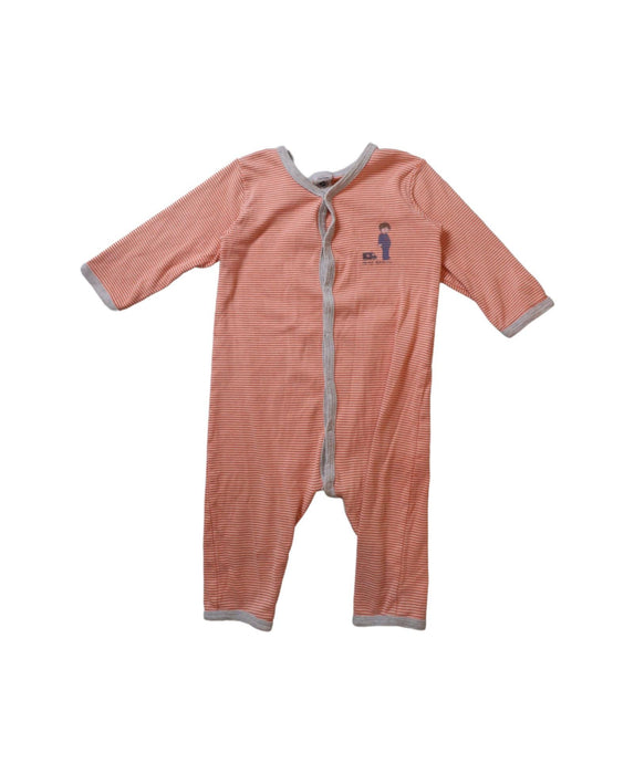 A Orange Long Sleeve Jumpsuits from Petit Bateau in size 6-12M for boy. (Front View)