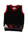 A Black Sweater Vests from Chickeeduck in size 18-24M for boy. (Front View)