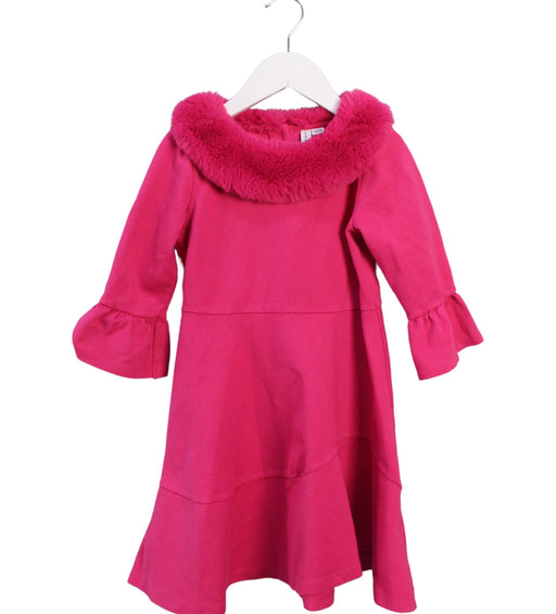 A Red Long Sleeve Dresses from Janie & Jack in size 5T for girl. (Front View)