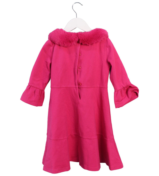 A Red Long Sleeve Dresses from Janie & Jack in size 5T for girl. (Back View)