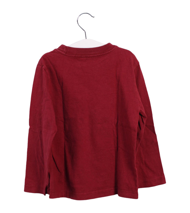 A Red Long Sleeve Tops from Roots in size 3T for boy. (Back View)