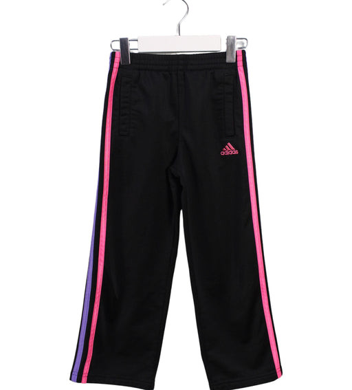 A Black Sweatpants from Adidas in size 5T for girl. (Front View)