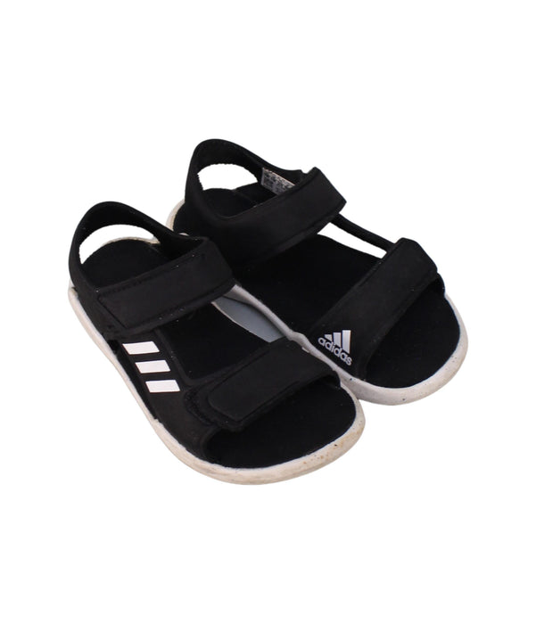 A Black Sandals from Adidas in size 5T for boy. (Front View)