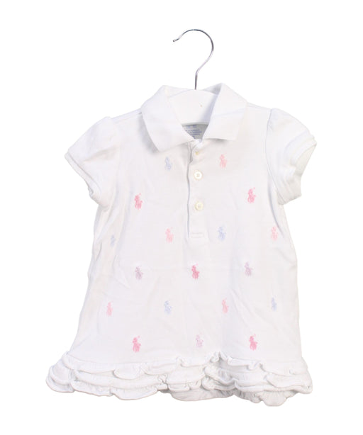 A White Short Sleeve Tops from Ralph Lauren in size 6-12M for girl. (Front View)