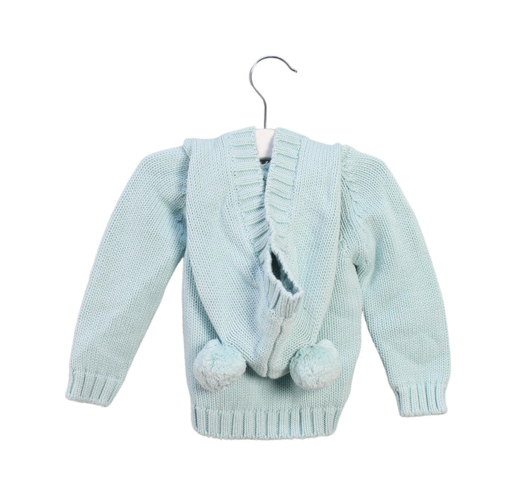 A Green Cardigans from Seed in size 6-12M for girl. (Back View)