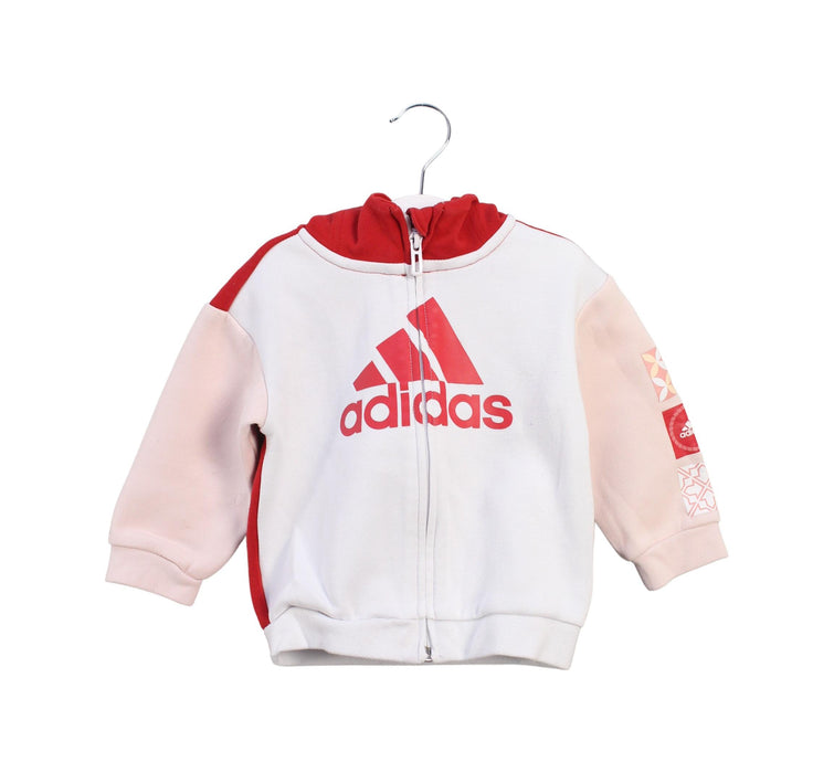 A Red Pants Sets from Adidas in size 6-12M for neutral. (Front View)