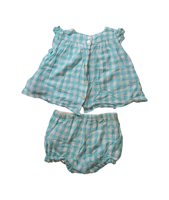 A Blue Shorts Sets from Ralph Lauren in size 3-6M for girl. (Back View)