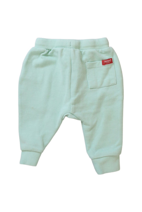 A Green Sweatpants from Seed in size 3-6M for girl. (Back View)