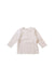 A White Long Sleeve Tops from Seed in size 6-12M for girl. (Front View)