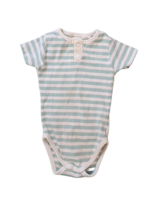 A Green Short Sleeve Bodysuits from Snuggle Hunny in size 6-12M for girl. (Front View)