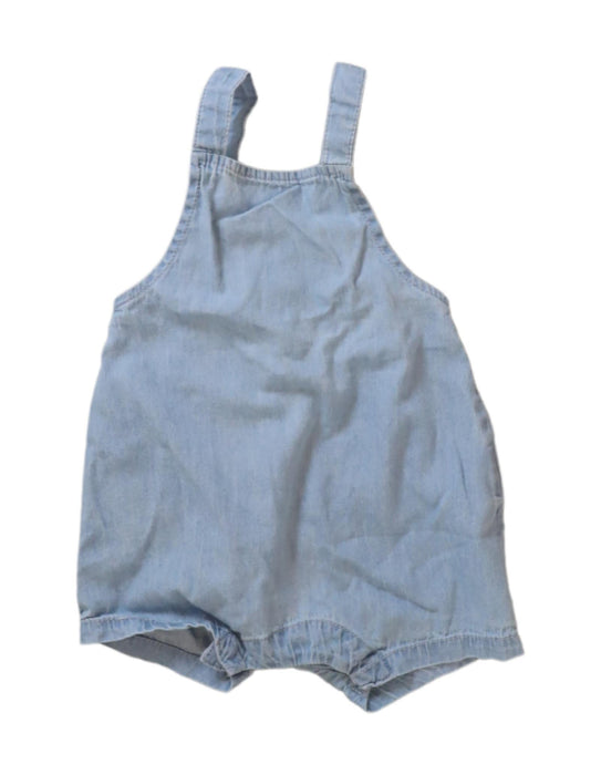 A Blue Overall Shorts from Seed in size 3-6M for girl. (Front View)