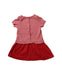 A Red Short Sleeve Dresses from Petit Bateau in size 12-18M for girl. (Back View)