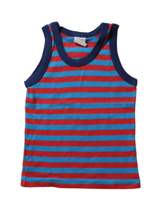 A Blue Sleeveless Tops from Petit Bateau in size 2T for girl. (Front View)