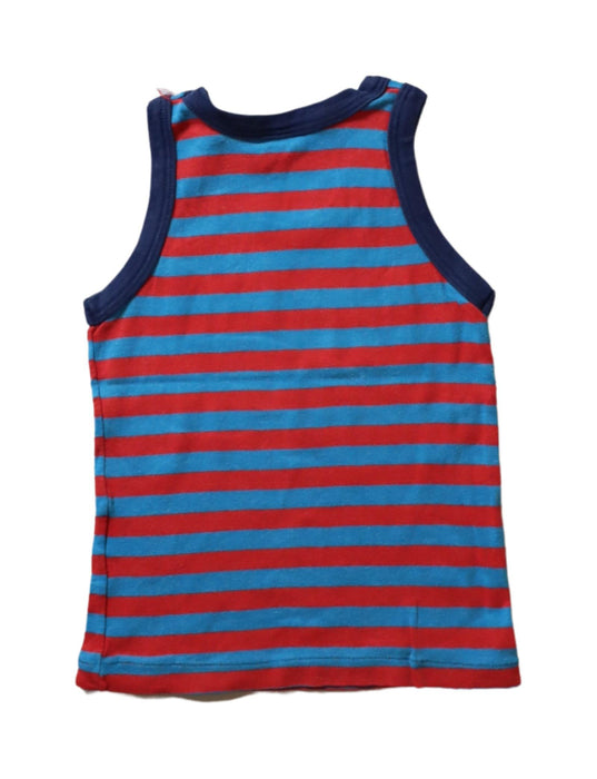 A Blue Sleeveless Tops from Petit Bateau in size 2T for girl. (Back View)