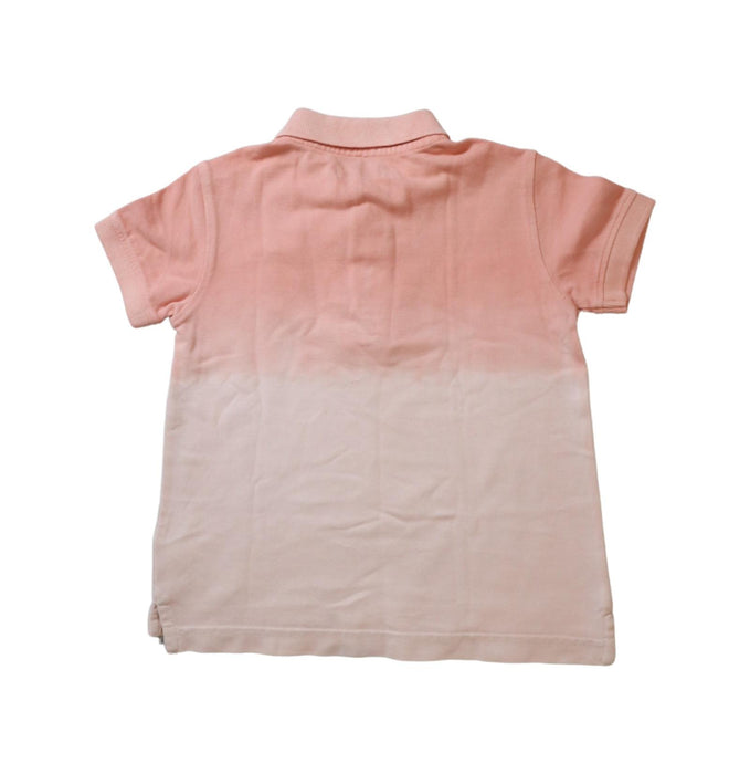 A Pink Short Sleeve Polos from Velveteen in size 6T for boy. (Back View)