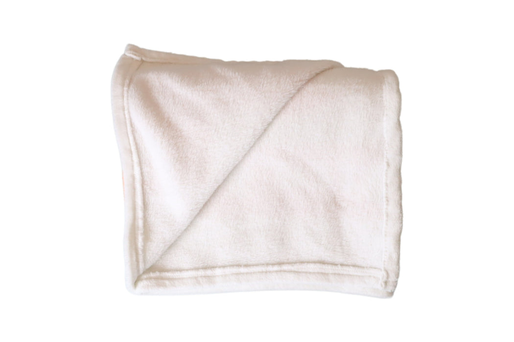 A White Blankets from The Wee Bean in size O/S for neutral. (Back View)