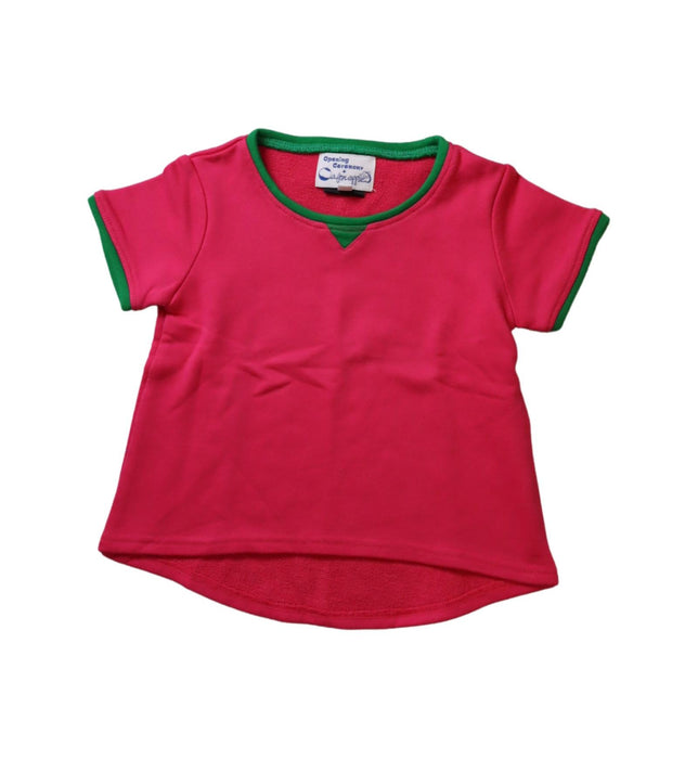 A Pink Short Sleeve T Shirts from Opening Ceremony x A For Apple  in size 4T for girl. (Front View)