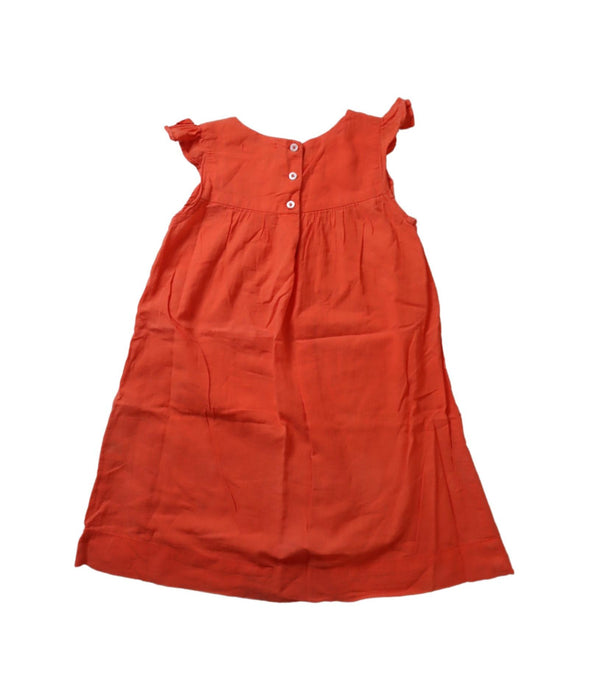 A Orange Sleeveless Dresses from Kidsagogo in size 4T for girl. (Back View)