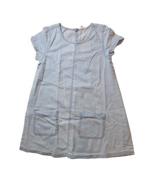 A Blue Short Sleeve Dresses from Seed in size 4T for girl. (Front View)