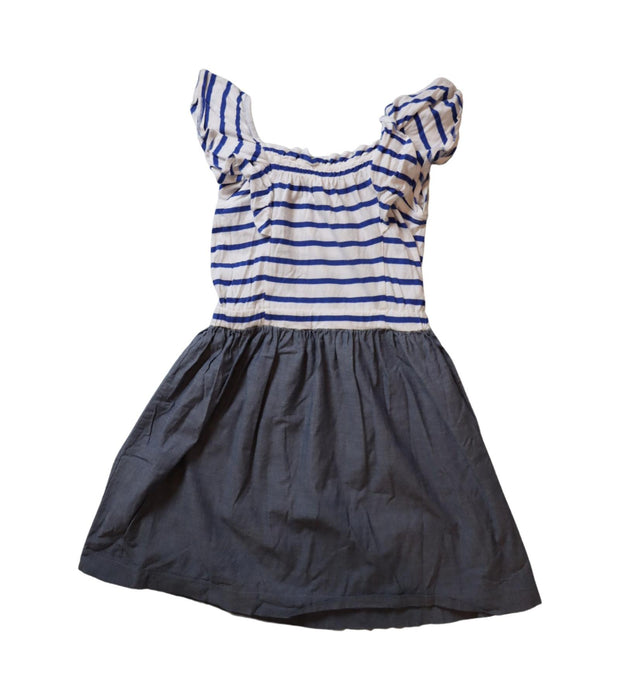 A Blue Sleeveless Dresses from Crewcuts in size 7Y for girl. (Front View)