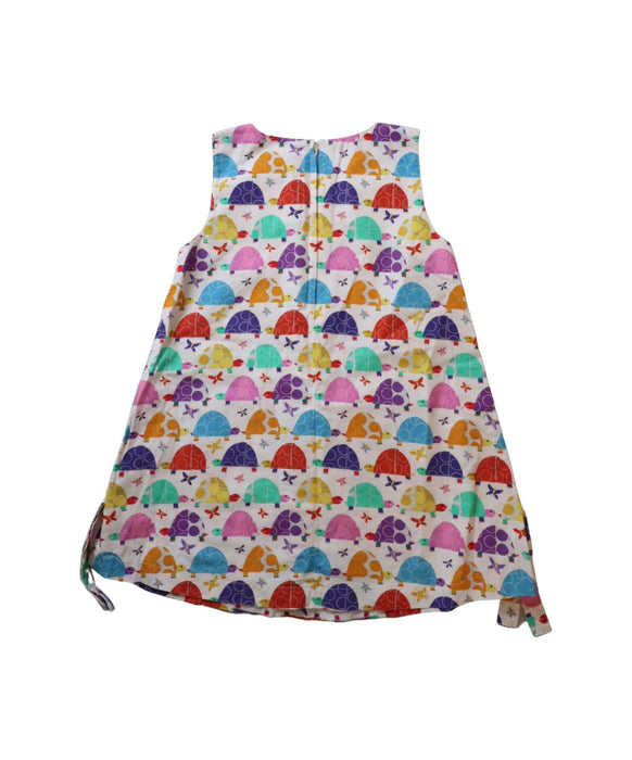 A Multicolour Sleeveless Dresses from Jim Thompson in size 6T for girl. (Back View)